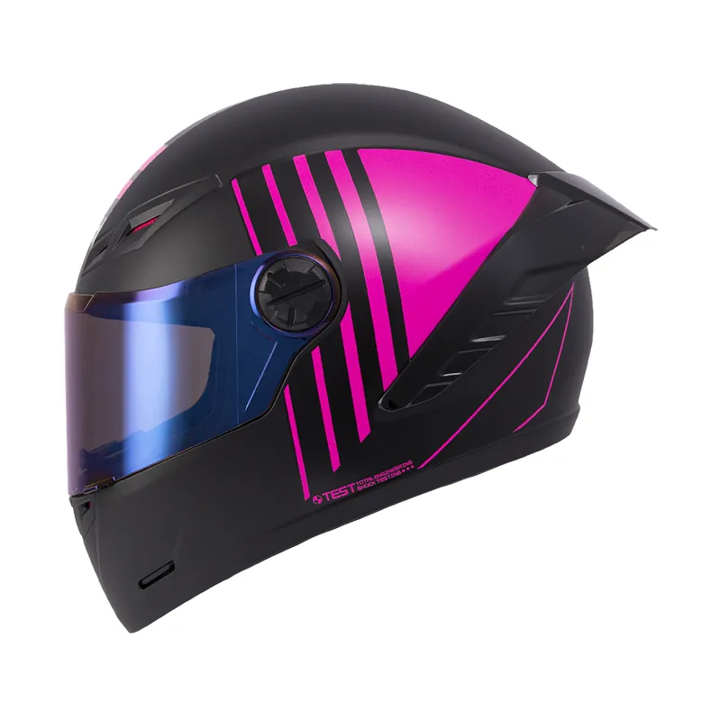 CASCO INTEGRAL ICH 501SP LAUDA NEGRO FUCSIA MATE VISOR NEGRO