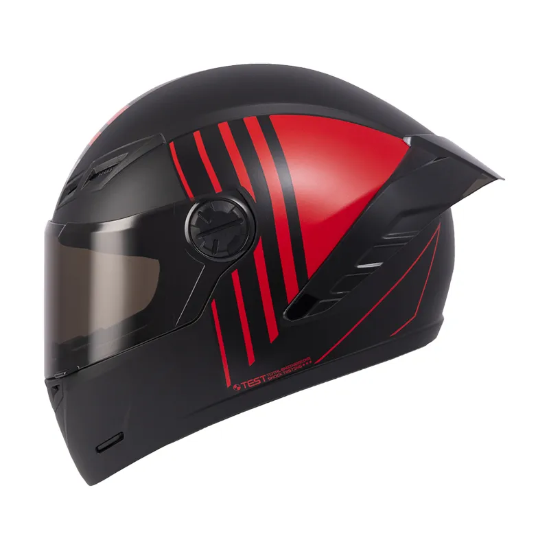 CASCO INTEGRAL ICH 501SP LAUDA NEGRO ROJO VISOR NEGRO