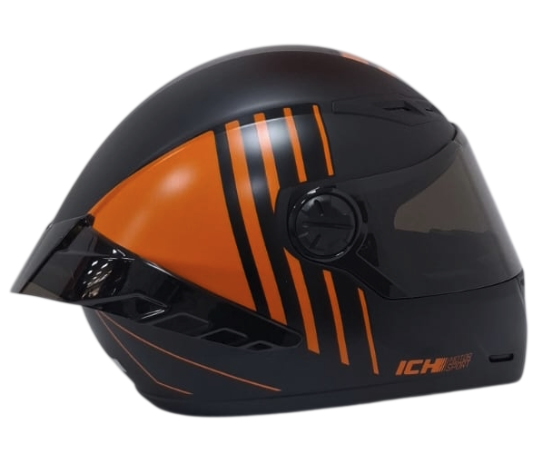 CASCO INTEGRAL ICH 501SP LAUDA NEGRO NARANJA MATE VISOR NEGRO (S)