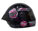 CASCO INTEGRAL ICH 501SP RUTERO NEGRO FUCSIA BLANCO BRILLO VISOR NEGRO 