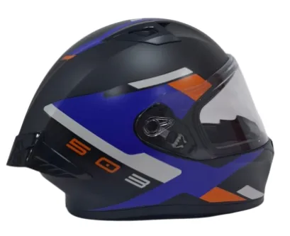 CASCO INTEGRAL ICH 503 NASUS NEGRO AZUL NARANJA MATE VISOR TRANSPARENTE (S)