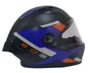 CASCO INTEGRAL ICH 503 NASUS NEGRO AZUL NARANJA MATE VISOR TRANSPARENTE