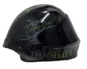 CASCO INTEGRAL ICH 503 FINYKIT NEGRO VERDE OSCURO GRIS BRILLO VISOR NEGRO