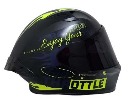 CASCO INTEGRAL ICH 503 FINYKIT NEGRO AMARILLO AZUL OSCURO MATE VISOR NEGRO  (S)