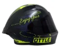 CASCO INTEGRAL ICH 503 FINYKIT NEGRO AMARILLO AZUL OSCURO MATE VISOR NEGRO 