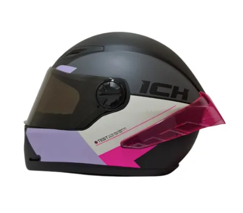CASCO INTEGRAL ICH 501SP FUNN NEGRO FUCSIA MORADO MATE VISOR NEGRO