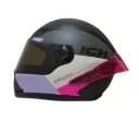 CASCO INTEGRAL ICH 501SP FUNN NEGRO FUCSIA MORADO MATE VISOR NEGRO