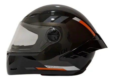 CASCO INTEGRAL ICH 501SP HCI NEGRO GRIS OSCURO NARANJA BRILLO VISOR TRANSPARENTE