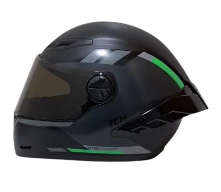 CASCO INTEGRAL ICH 501SP HCI NEGRO GRIS OSCURO VERDE MATE VISOR NEGRO (S)