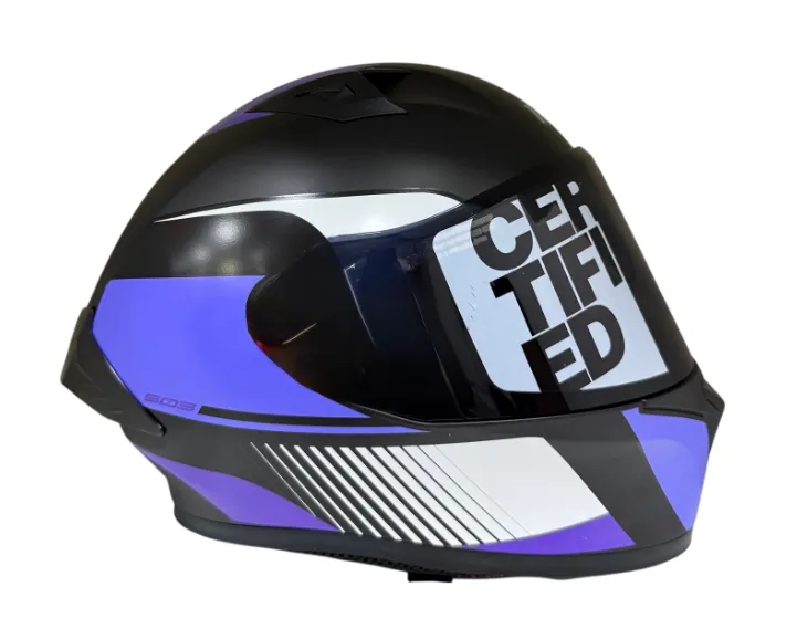 [203845] CASCO INTEGRAL ICH 503 ZEIBA NEGRO MORADO MORADO MATE VISOR NEGRO (S)