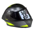 CASCO INTEGRAL ICH 503 ZEIBA NEGRO GRIS OSCURO AMARILLO NEON MATE VISOR NEGRO