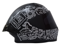 CASCO INTEGRAL ICH 503 DOOOODLE NEGRO BLANCO MATE VISOR NEGRO