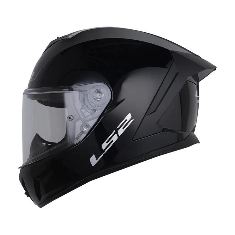 CASCO INTEGRAL LS2 820 SOLID NEGRO BRILLO VISOR TRANSPARENTE