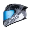 CASCO INTEGRAL LS2 806 DOBLE VISOR BEYOND GRIS OSCURO BLANCO BRILLO