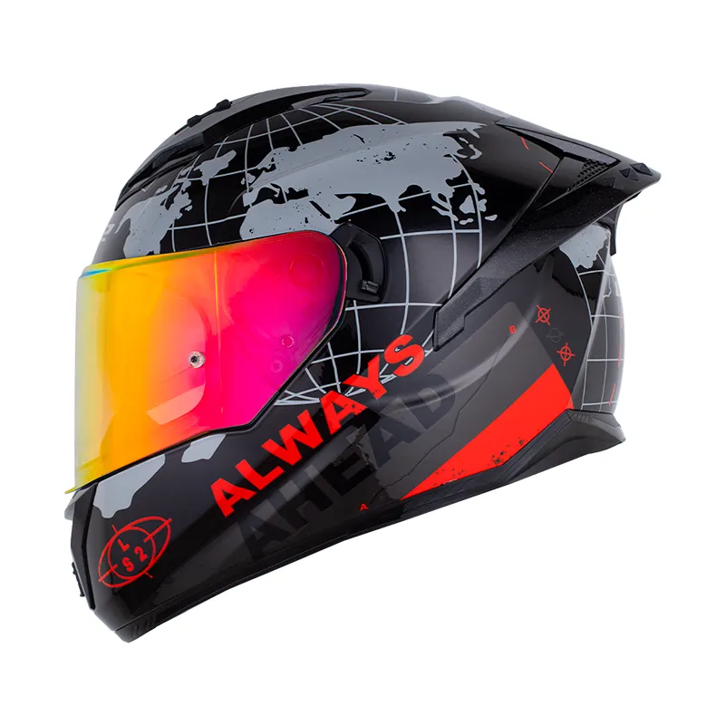 CASCO INTEGRAL LS2 806 DOBLE VISOR BEYOND NEGRO ROJO MATE (S)