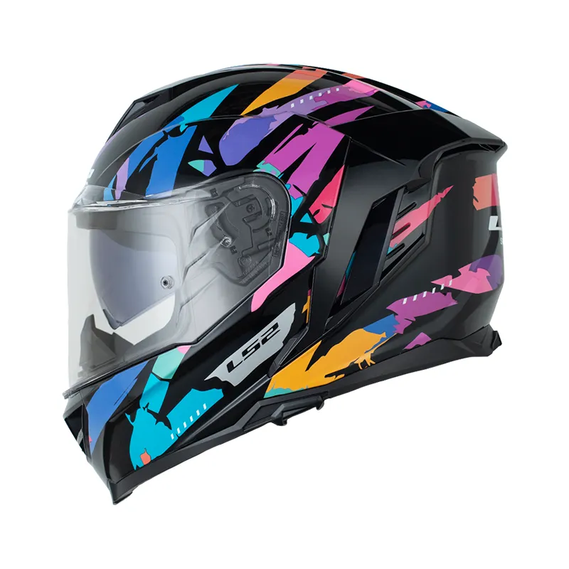 CASCO INTEGRAL LS2 818 DOBLE VISOR KAOS NEGRO FULL COLOR