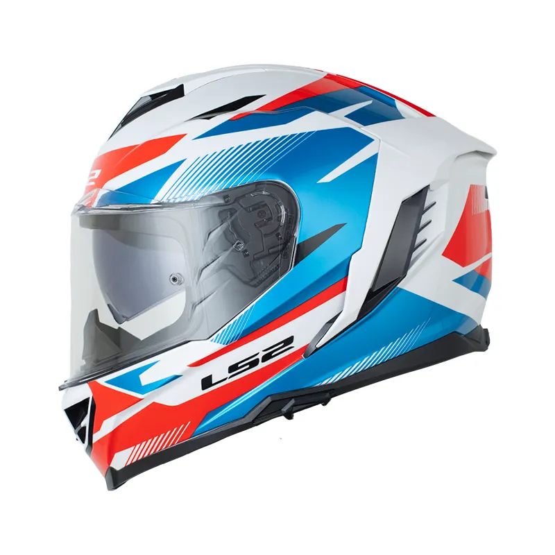CASCO INTEGRAL LS2 818 DOBLE VISOR KOMAI AZUL ROJO (S)
