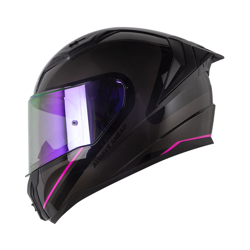 CASCO INTEGRAL LS2 810 ANGLE GRIS OSCURO FUCSIA BRILLO