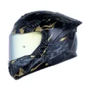 CASCO INTEGRAL LS2 806 DOBLE VISOR MAMBA NEGRO DORADO BRILLO