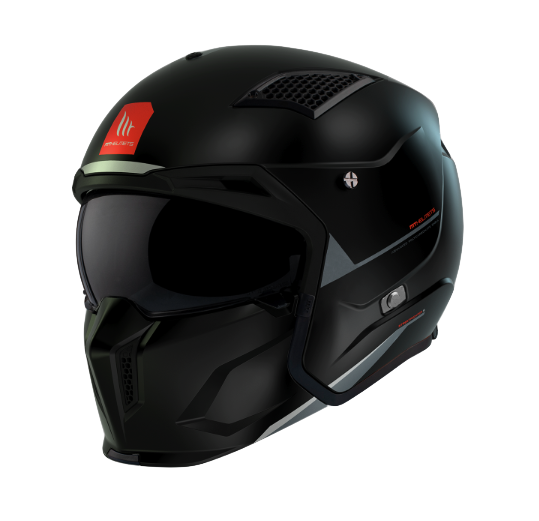 CASCO INTEGRAL MT TR902B DOBLE VISOR STREETFIGHTER SOLID A1 NEGRO MATE