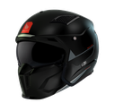 CASCO INTEGRAL MT TR902B DOBLE VISOR STREETFIGHTER SOLID A1 NEGRO MATE
