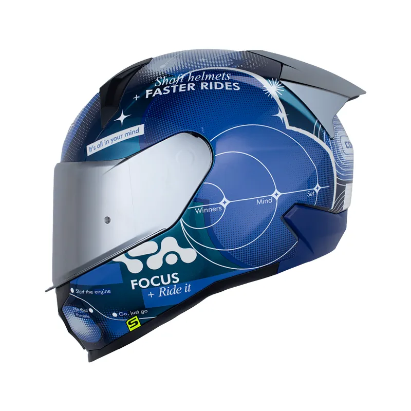 CASCO INTEGRAL SHAFT 560 EVO CONNECTION CAMALEON AZUL OSCURO MATE