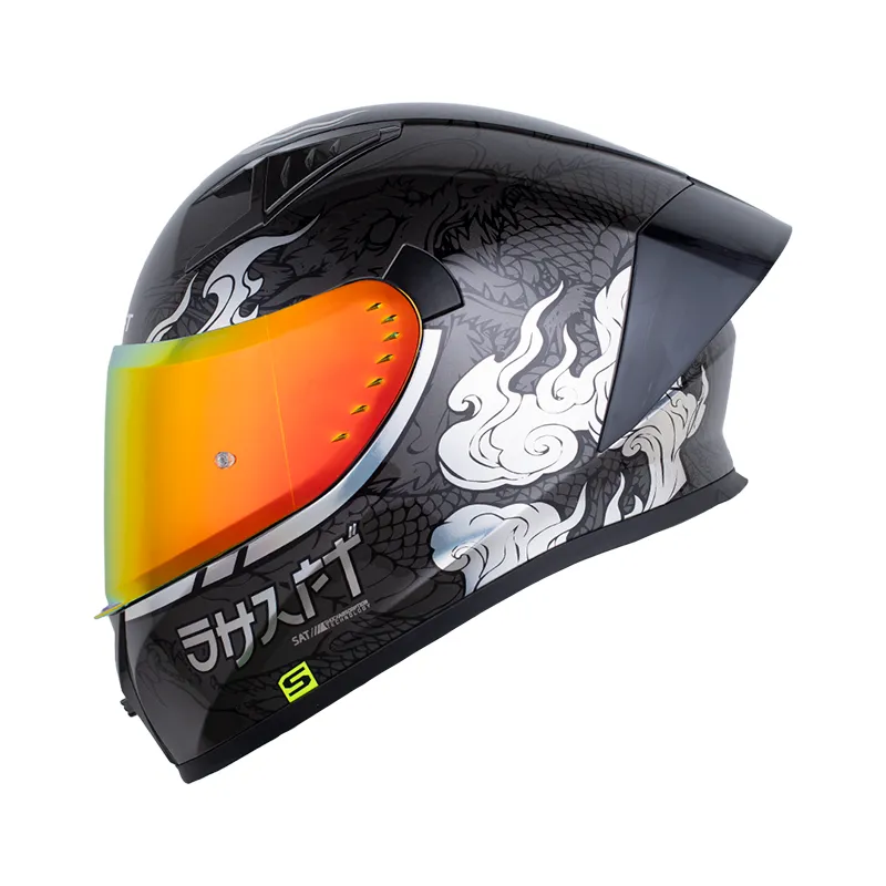 CASCO INTEGRAL SHAFT 526SP EVO SAORU GRIS OSCURO HOLOGRAFICO SILVER MATE (S)