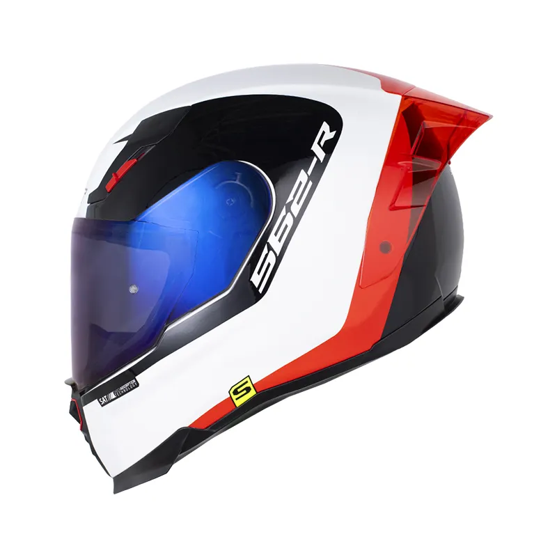 CASCO INTEGRAL SHAFT 562 R TRAX BLANCO PERLA ROJO