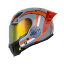 CASCO INTEGRAL SHAFT 562 R OLD SCHOOL GRIS NARANJA
