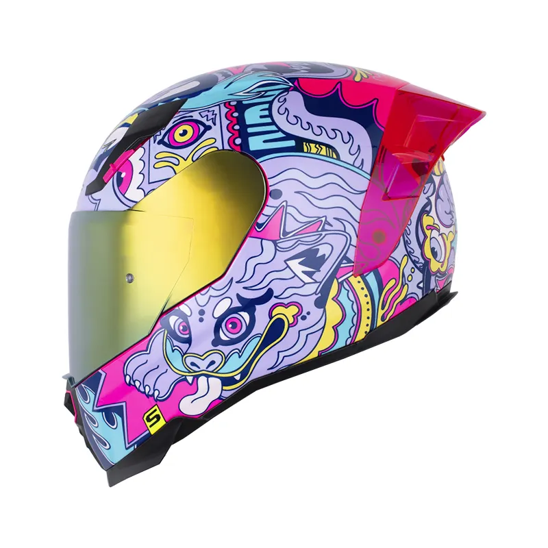 CASCO INTEGRAL SHAFT 562 R MANIAC-X FUCSIA MORADO
