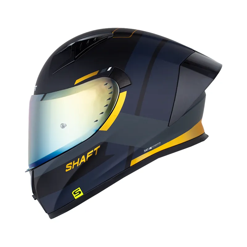 CASCO INTEGRAL SHAFT 526SP EVO LINER NEGRO HOLOGRAFICO DORADO MATE (S)