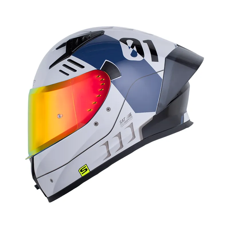 CASCO INTEGRAL SHAFT 526SP EVO TROY GRIS CLARO AZUL OSCURO BRILLO (S)