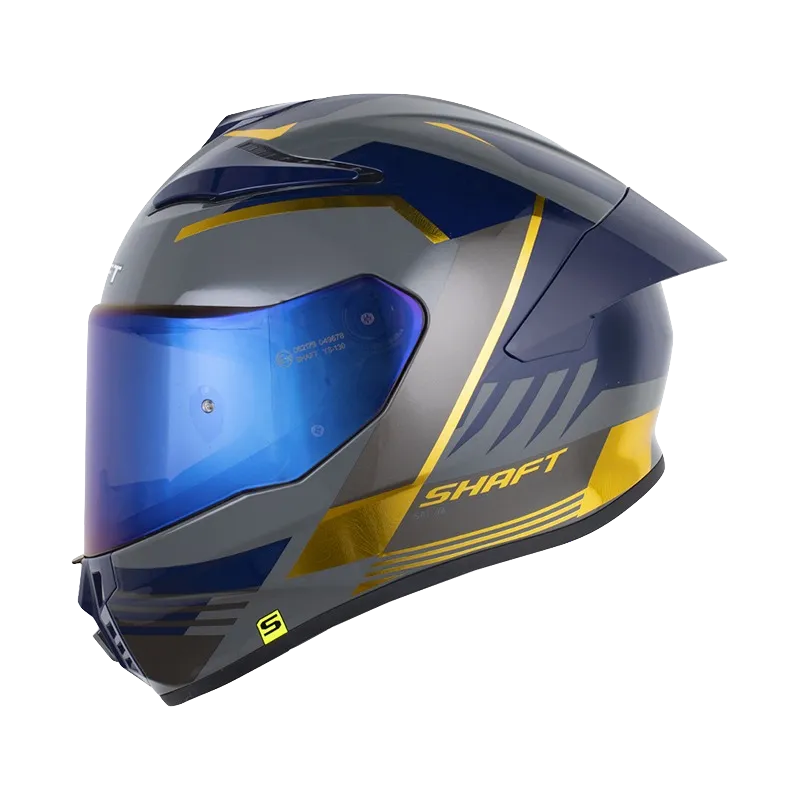 [196202] CASCO INTEGRAL SHAFT 584SP SHAIRO GRIS OSCURO HOLOGRAFICO DORADO BRILLO (S)