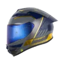 CASCO INTEGRAL SHAFT 584SP SHAIRO GRIS OSCURO HOLOGRAFICO DORADO BRILLO