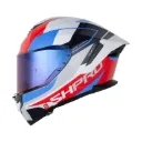 CASCO INTEGRAL SHAFT PRO 609 VENOMS SPHERE GRIS CLARO AZUL MATE