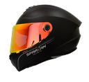 CASCO INTEGRAL SPARTAN DRAKEN SOLID A1 NEGRO MATE VISOR ROJO ADICIONAL