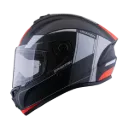 CASCO INTEGRAL SPARTAN DRAKEN VANCOUVER Z15 NEGRO ROJO MATE