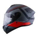 CASCO INTEGRAL SPARTAN DRAKEN AIRCRAFT Z2 GRIS ROJO MATE
