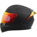 CASCO INTEGRAL XSPORTS M67 NEGRO MATE SPOILER ROJO