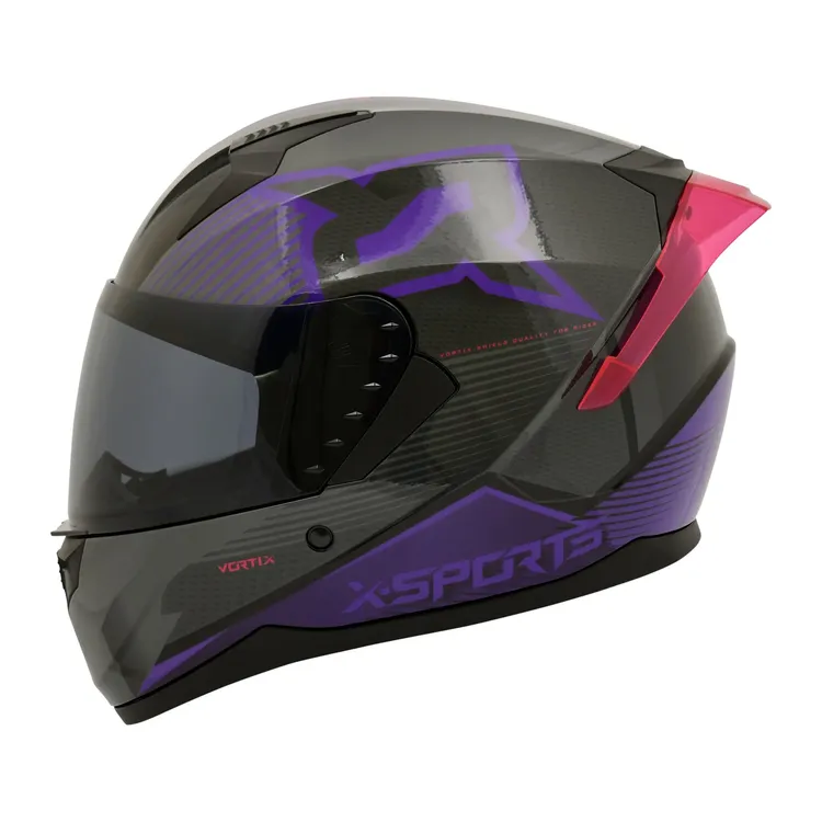 [495639] CASCO INTEGRAL XSPORTS M67 KOMPLEX NEGRO MORADO BRILLO (S)