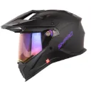 CASCO MULTIPROPOSITO SHAFT PRO MX400 DOBLE VISOR SOLID NEGRO MORADO MATE