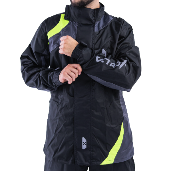 [IMMEV06] IMPERMEABLE VETROX EVO NEGRO GRIS AMARILLO NEON CABALLERO (M)