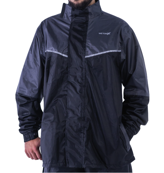 IMPERMEABLE VETROX PREMIUM NEGRO GRIS CABALLERO