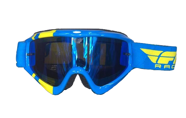 GAFAS CROSS FLY ORIGINAL AZUL AMARILLO LENTE AZUL 