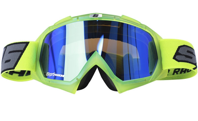 GAFAS CROSS SHAFT 16 AMARILLO NEGRO LENTE AZUL