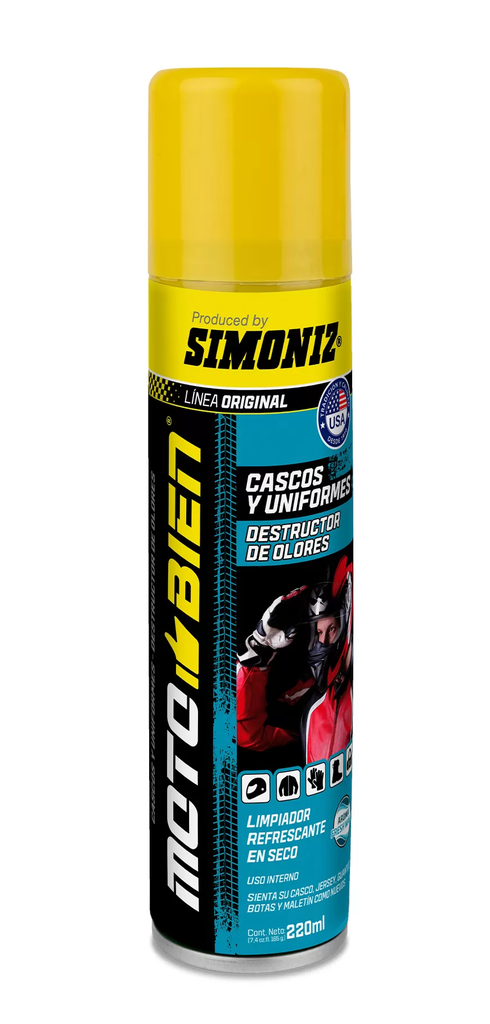 SPRAY SIMONIZ LIMPIADOR EN SECO-REFRESCANTE-DESINFECTANTE Y ELIMINA OLORES 220ML