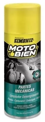 SPRAY SIMONIZ PARTES MECANICAS LIMPIADOR- DESENGRASANTE MOTOR/ EMBRAGUE/ FRENOS Y CARBURADOR 400 ML