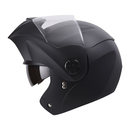 CASCO ABATIBLE ICH 3110 DOBLE VISOR SOLID NEGRO MATE VISOR TRANSPARENTE