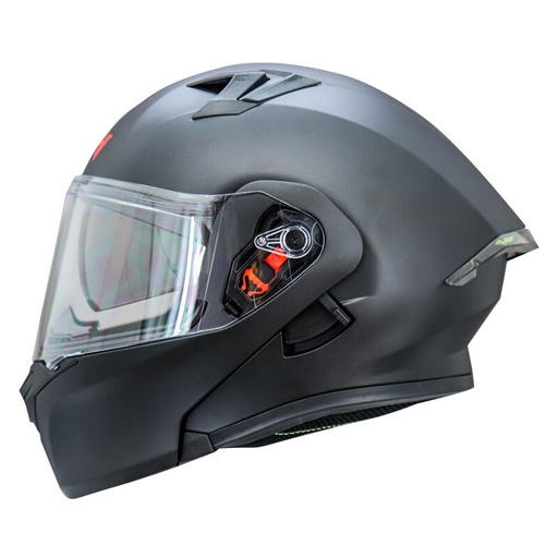 CASCO ABATIBLE ICH 3120 DOBLE VISOR SOLID NEGRO MATE VISOR TRANSPARENTE