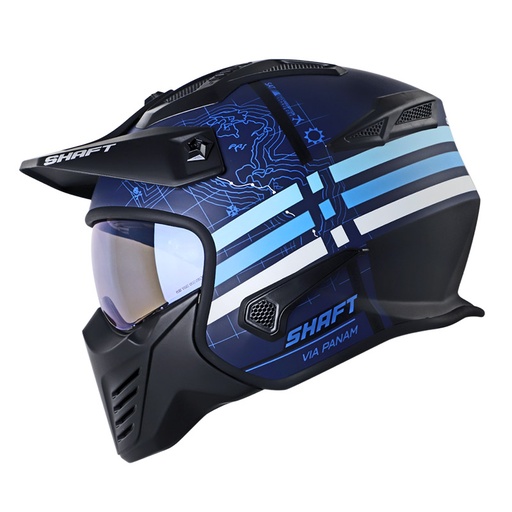 CASCO MODULAR SHAFT SH225 PILOT PANAM AZUL OSCURO AZUL MATE